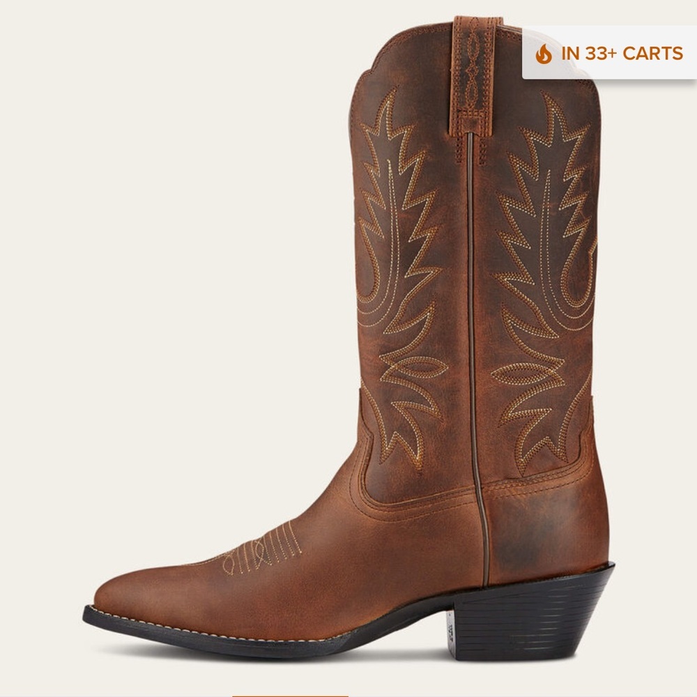 💜Heritage R Toe Western Boot - Picture 2 of 10